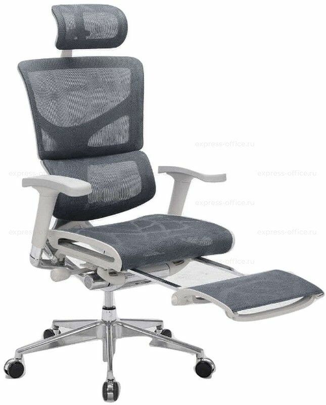 Кресло EXPERT SAIL RSAM01-G-GY сетка серая/ каркас серый с подножкой