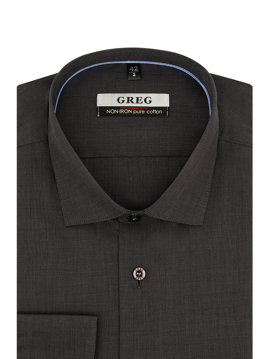 

Рубашка мужская Greg 00-00004179 серая 41, Серый, 00-00004179