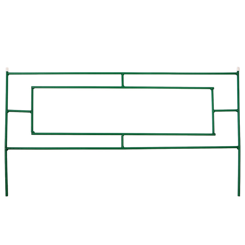 Ограждение декоративное, 55x500 см, 5 секций, металл, зелёное, «Газонный»