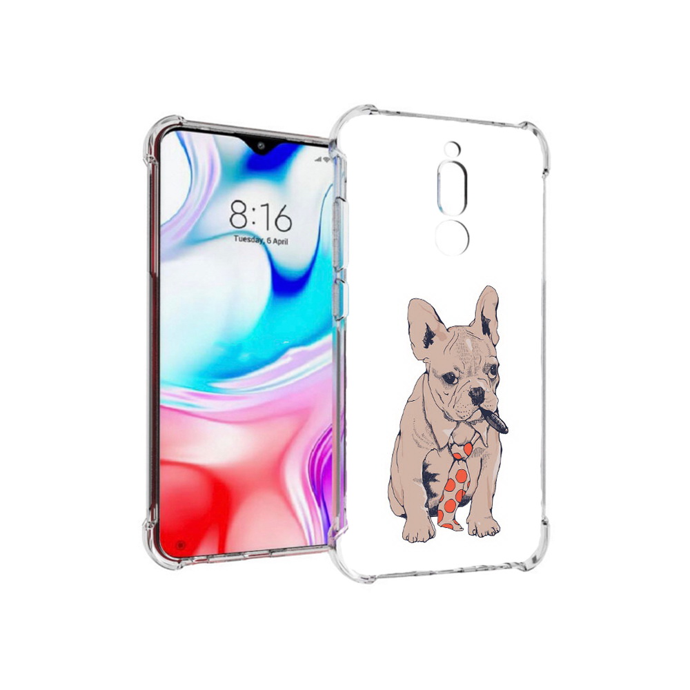 

Чехол MyPads Tocco для Xiaomi Redmi 8 бульдог с сигарой (PT138911.300.250), Прозрачный, Tocco