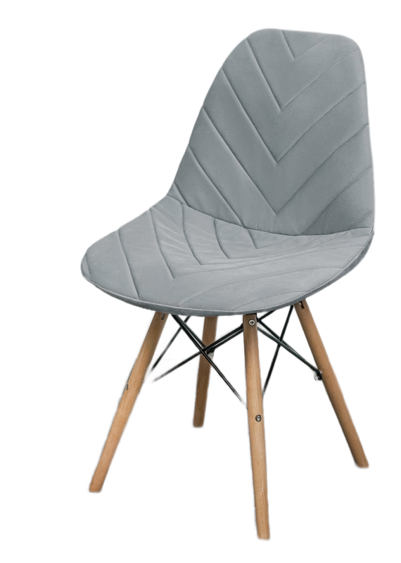 фото Чехол на стул eames dsw из микровелюра chiedocover, 40х46, елка, светло-серый