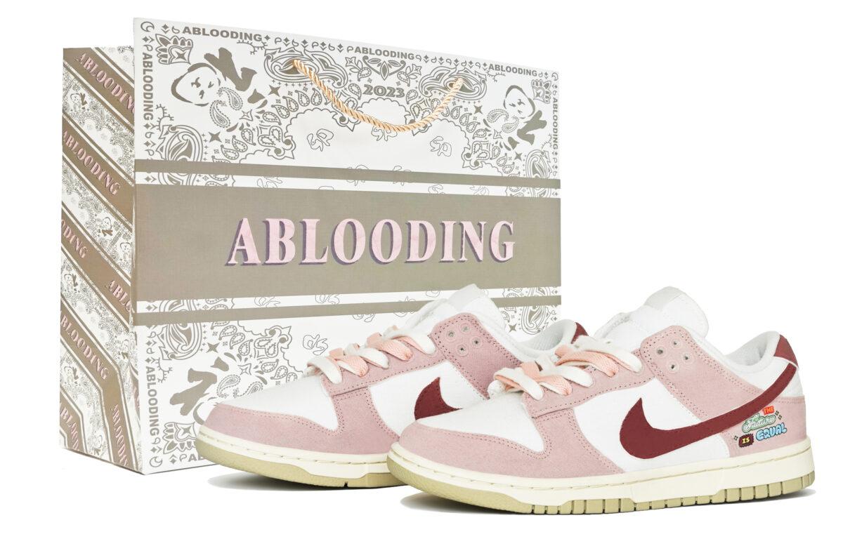 

Кеды унисекс Nike Dunk Low ABLOODING белые 41 EU, Белый, Dunk Low ABLOODING