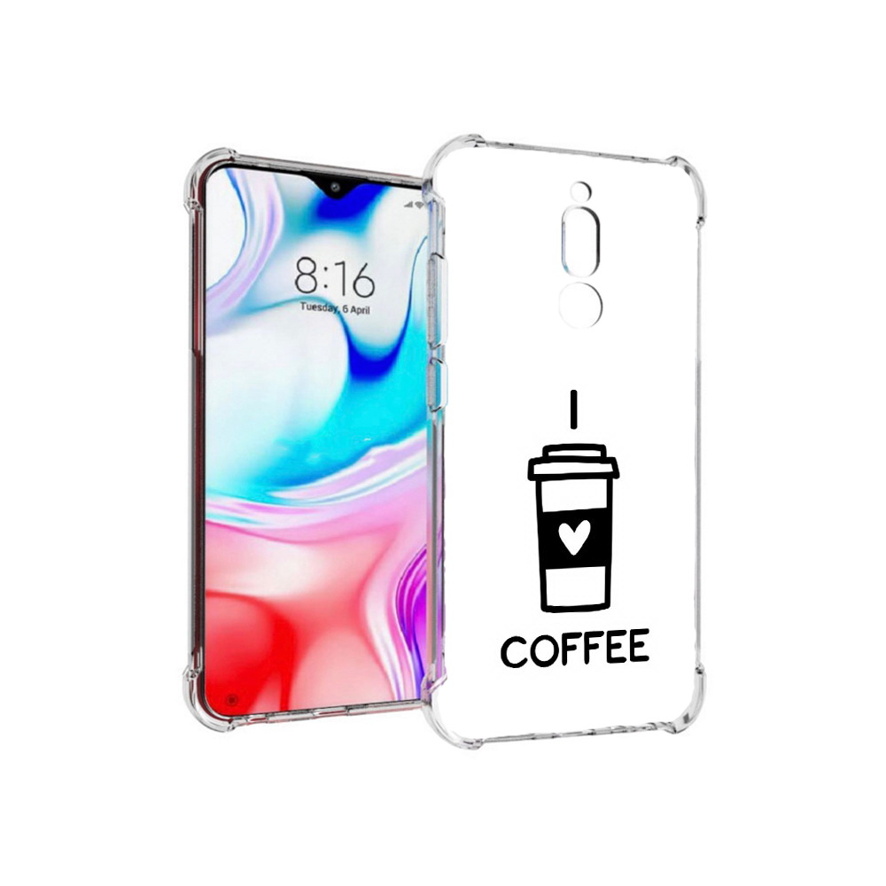 

Чехол MyPads Tocco для Xiaomi Redmi 8 Я люблю кофе (PT138911.300.206), Прозрачный, Tocco