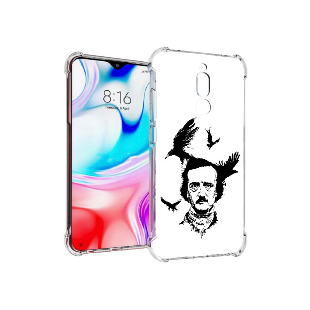 

Чехол MyPads Tocco для Xiaomi Redmi 8 Эдгар Аллан черно белый (PT138911.300.204), Прозрачный, Tocco