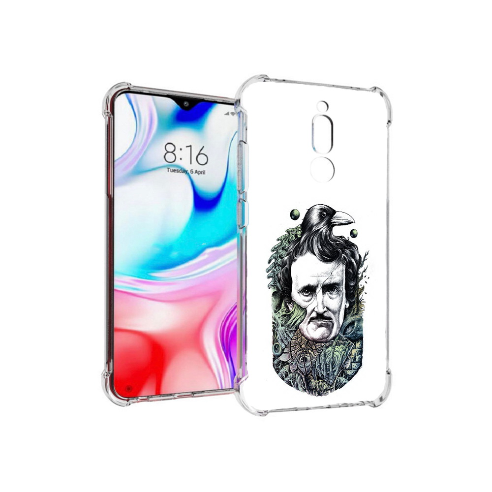 

Чехол MyPads Tocco для Xiaomi Redmi 8 Эдгар Аллан с вороном (PT138911.300.203), Прозрачный, Tocco