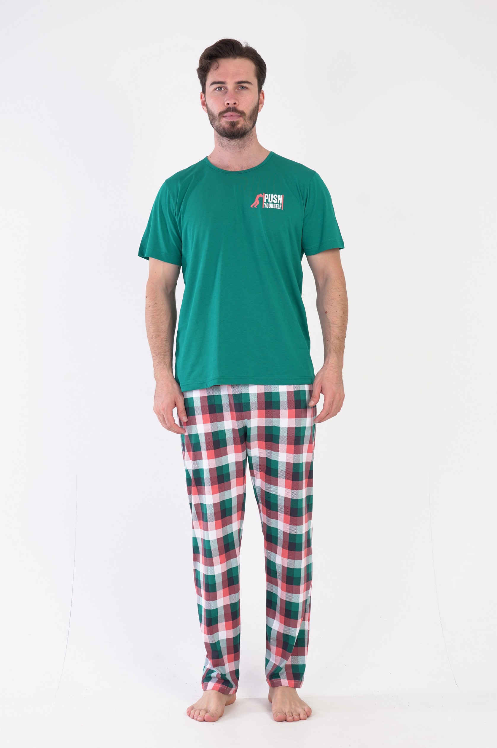 Пижама мужская VIENETTA MAN 305041_3487 зеленая XL
