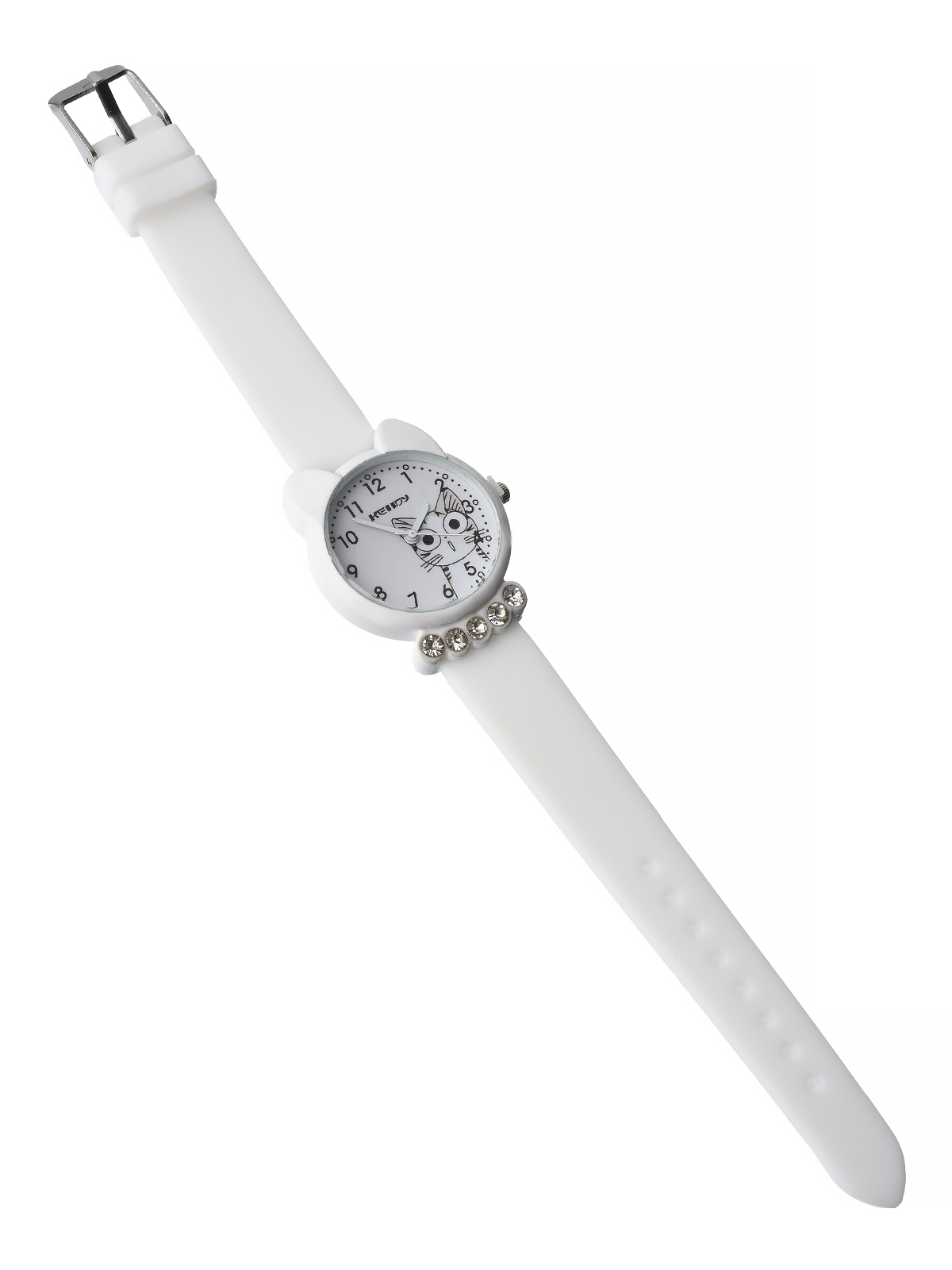 Детские наручные часы World of Accessories 6КК с камнями, для девочки, белые