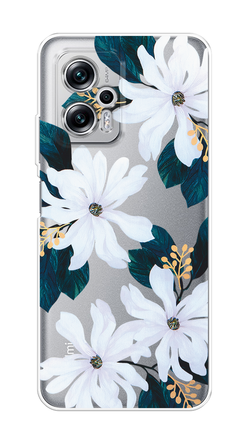 

Чехол на Poco X4 GT, Xiaomi Redmi Note 11T Pro/11T Pro Plus "Delilah Flower", Зеленый;белый, 315450-1