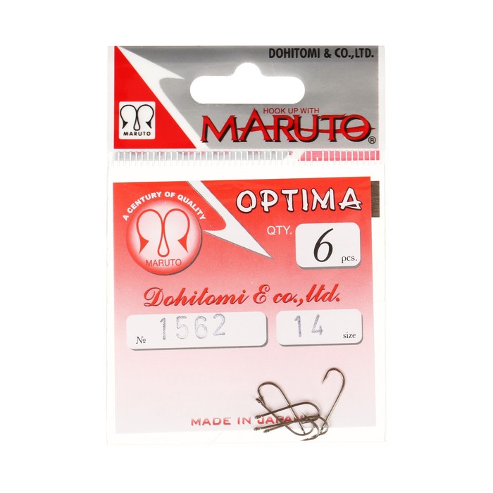 Maruto Крючки Maruto Optima 1562, цвет BR, № 14, 6 шт.