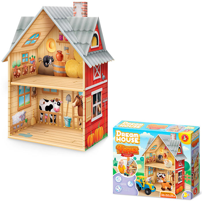 Кукольный домик DREAM HOUSE.Ферма 04713 быстрой сборки