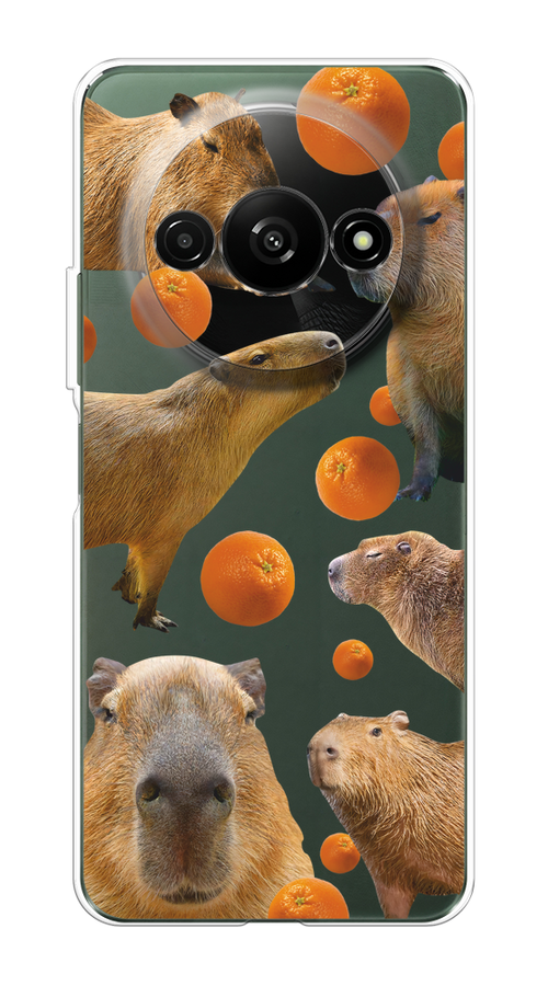 

Чехол на Redmi A3 "Капибара и апельсины", Бежевый;оранжевый, 321250-1