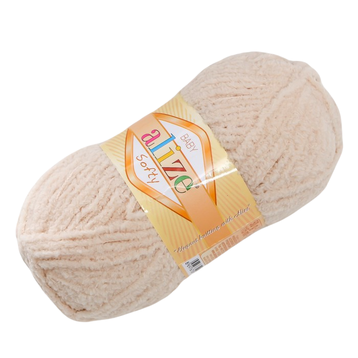 

Пряжа "Softy" 100% микрополиэстер 115м/50гр (310 св. бежевый), Пряжа для вязания "Softy"