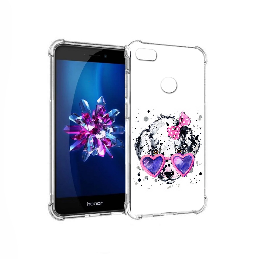 

Чехол MyPads Tocco для Honor 8 Lite долматинец в очках (PT62584.26.337), Прозрачный, Tocco