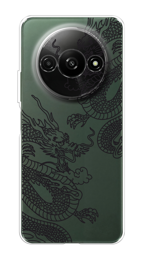 

Чехол на Redmi A3 "Два китайских дракона", Серый;черный, 321250-1