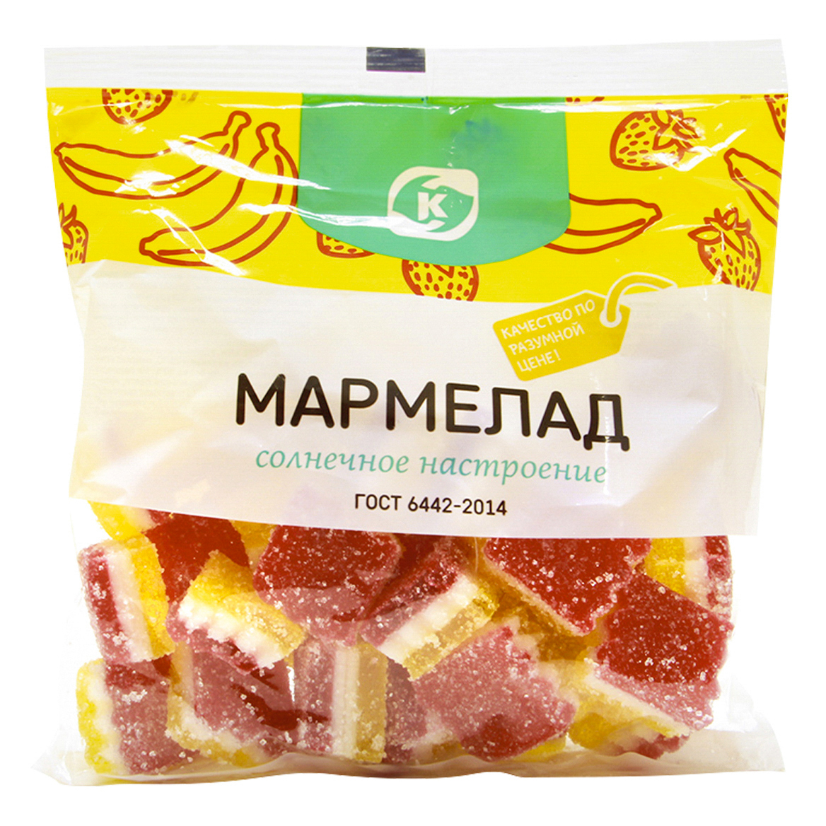 

Мармелад Командор Солнечное настроение желейный резной 350 г