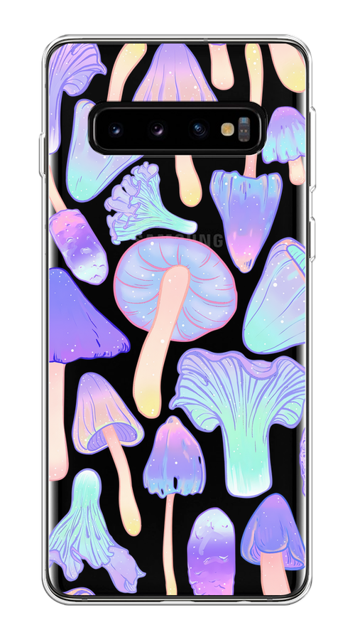 

Чехол на Samsung Galaxy S10 Plus "Пастельные грибы", Фиолетовый;голубой, 27150-1