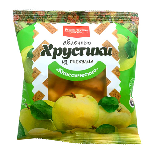 

Хрустики Русские традиции яблочные из пастилы Классические, 70г, 6шт.