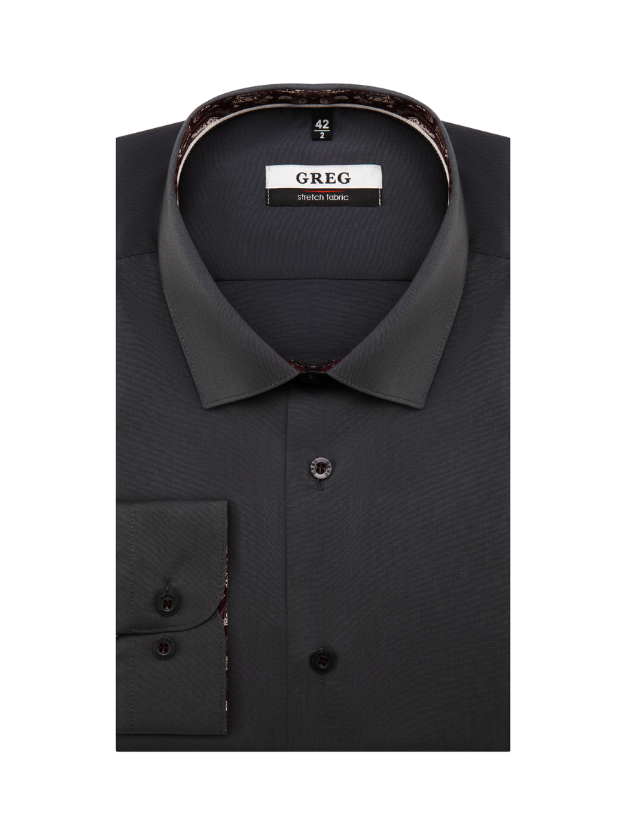 

Рубашка мужская Greg 00-00004203 серая 39, Серый, 00-00004203