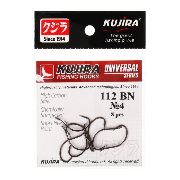 Kujira Крючки Kujira Universal 112, цвет BN, № 4, 8 шт.