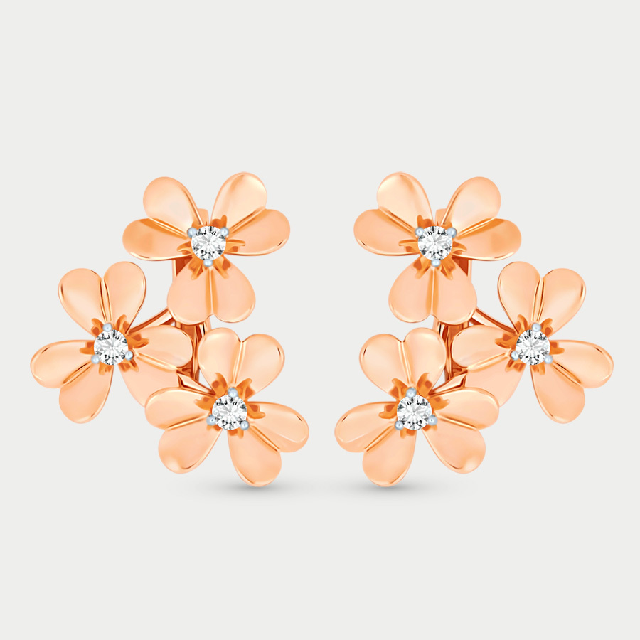 

Серьги из розового золота Династия 010642-1102, фианит, 010642-1102