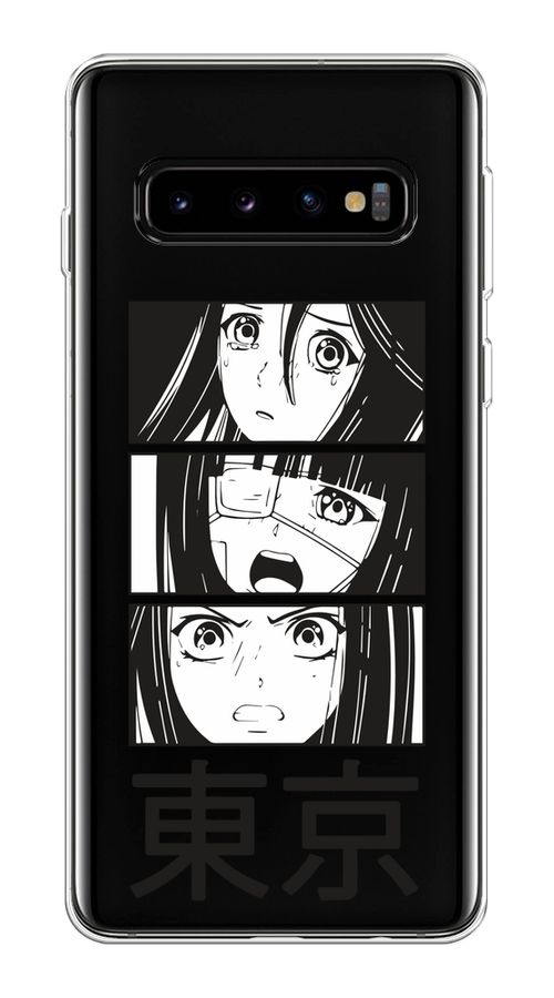 

Чехол на Samsung Galaxy S10 Plus "Tokyo girls", Белый;черный;прозрачный, 27150-1