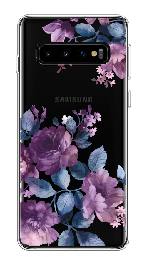 

Чехол на Samsung Galaxy S10 Plus "Purple Blossoms", Синий;фиолетовый, 27150-1