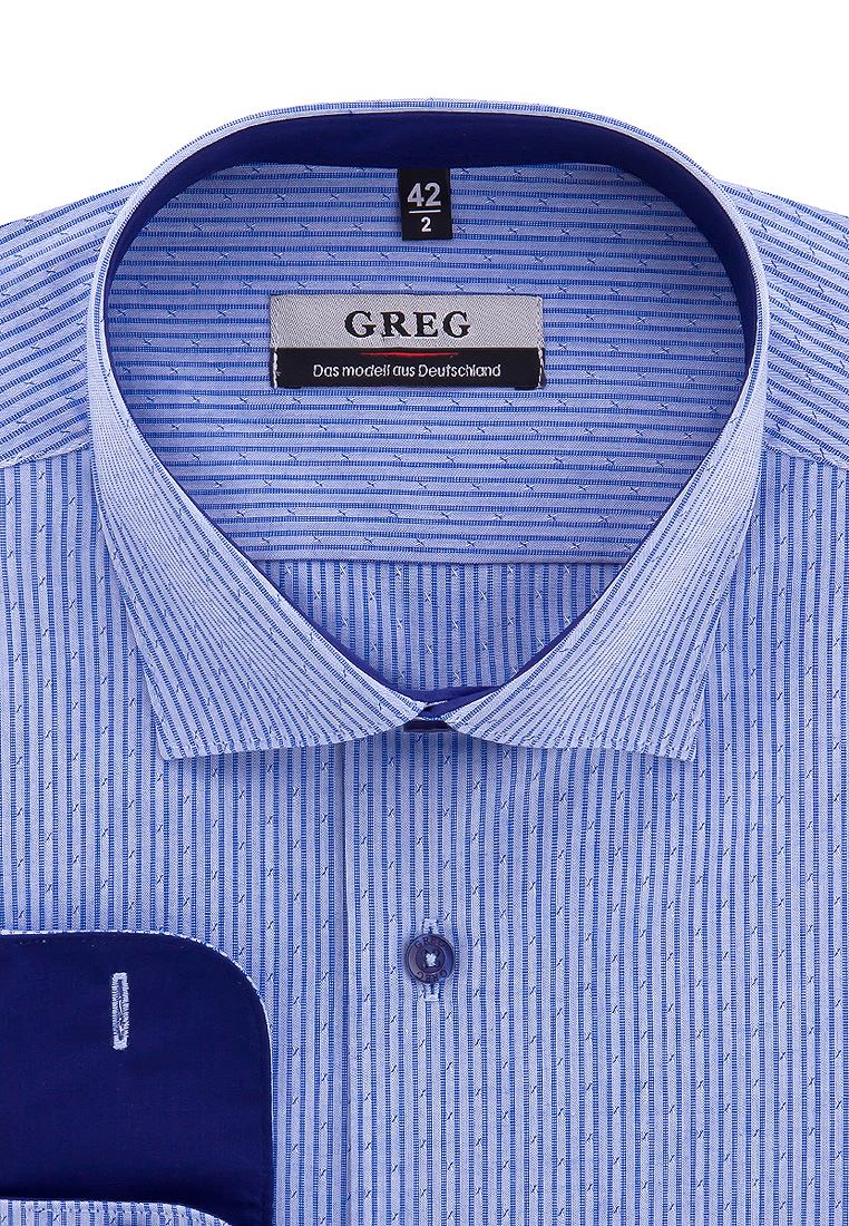 

Рубашка мужская Greg 01-00003904 голубая 38, Голубой, 01-00003904