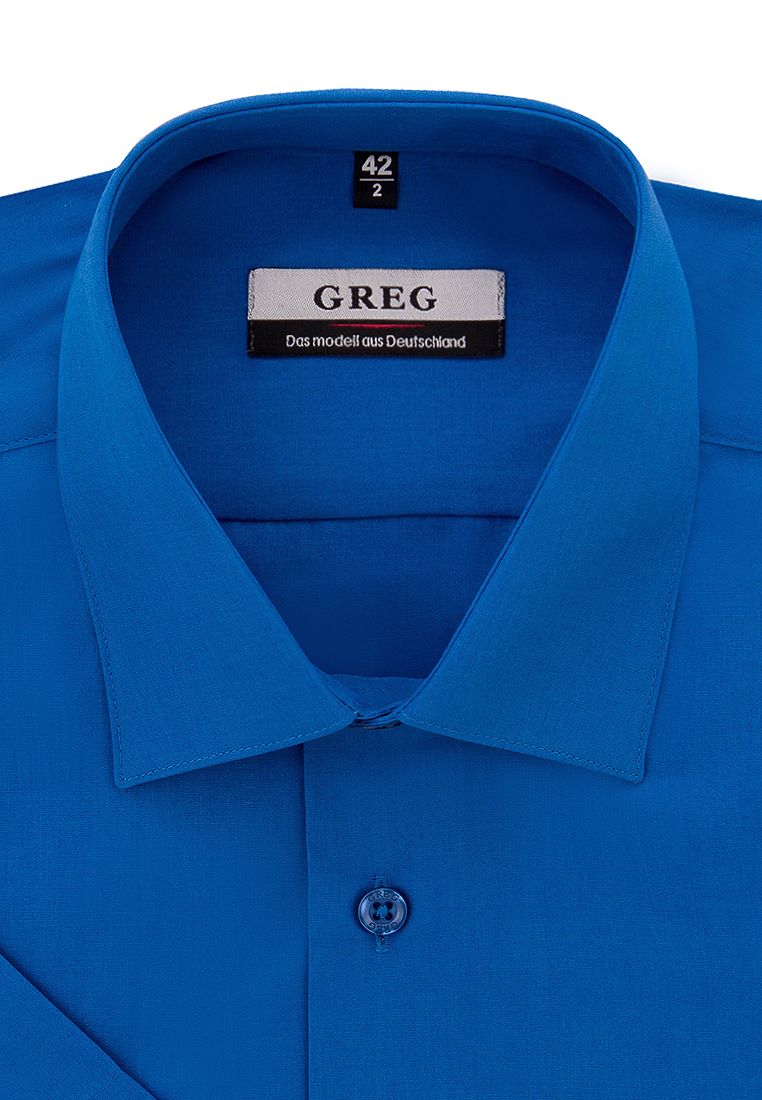 

Рубашка мужская Greg 01-00008653 синяя 38, Синий, 01-00008653