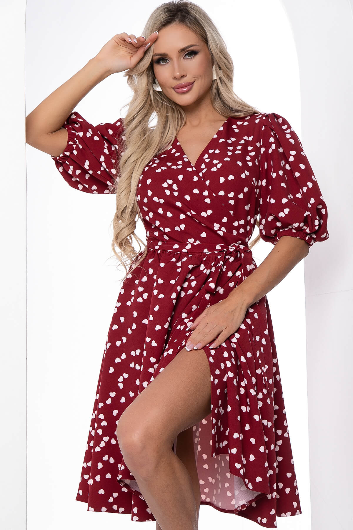 

Платье женское LT Collection Любовь бордовое 50 RU, Бордовый, Любовь