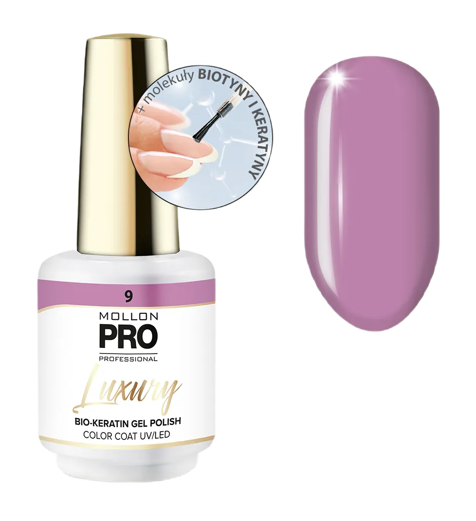 

Гель-лак Mollon Pro Luxury Color Coat №09 Rhubarb, 8 мл, Розовый, LUX09