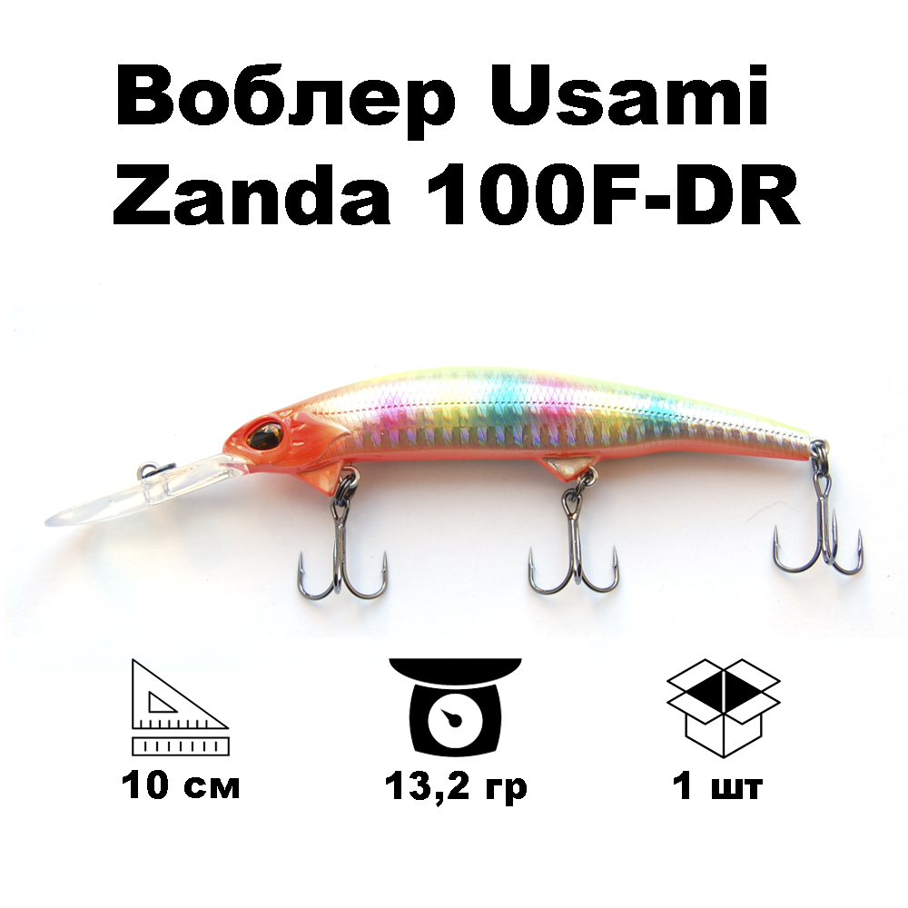 

Воблер Usami Zanda 100F-DR #611, Красный;серебристый, Zanda