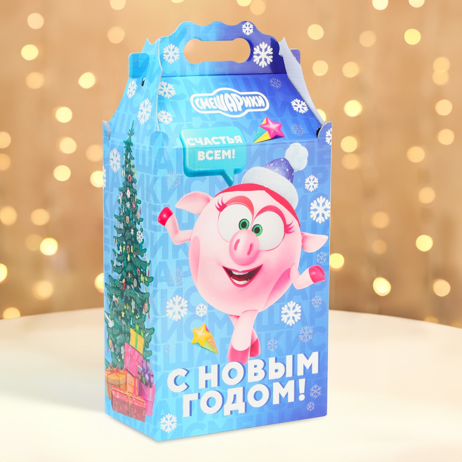

Новогодняя коробка UPAK LAND Смешарики 20,3 х 12,3 х 41 см, 1 шт, Разноцветный