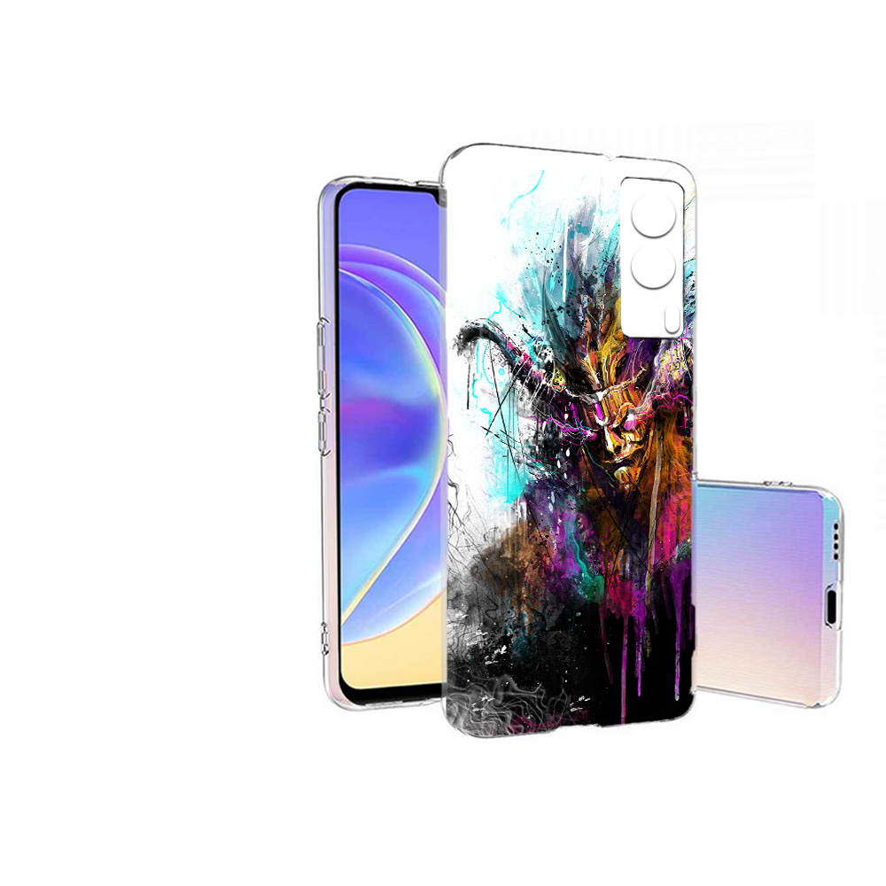

Чехол MyPads Tocco для Vivo V21E яркий дьявол (PT161736.380.709), Прозрачный, Tocco