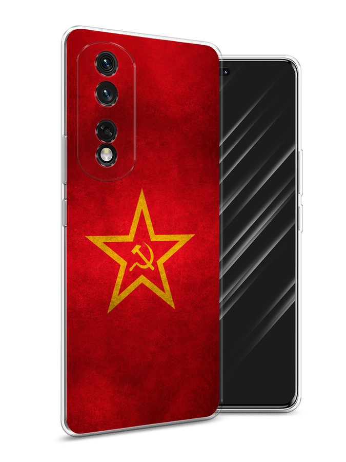 

Чехол Awog на Honor 80 Pro "Красное знамя", Желтый;красный, 6120450-10