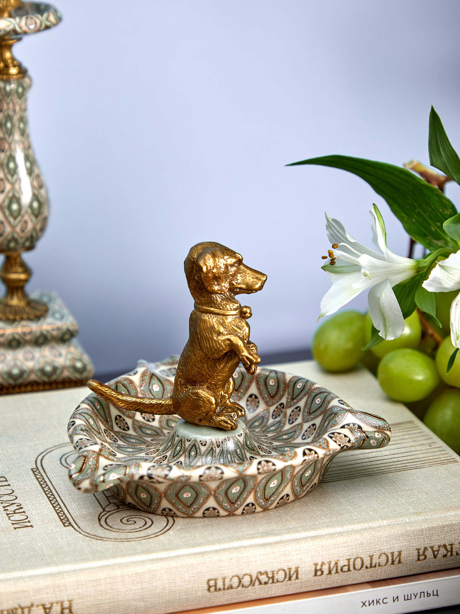 Пепельница с собачкой 13x13x11см Glasar 31G0798/C554C/X3497E