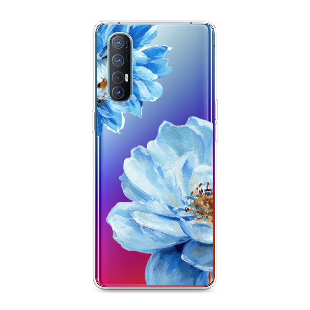 

Чехол Awog на Oppo Reno 3 Pro "Голубые клематисы", Разноцветный, 252550-8