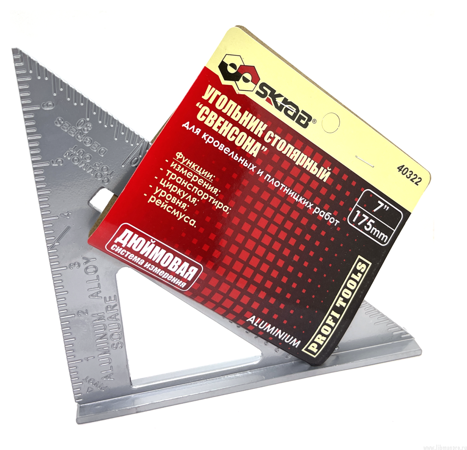 

Угольник столярный 175мм Свенсона AL дюймовый 40322