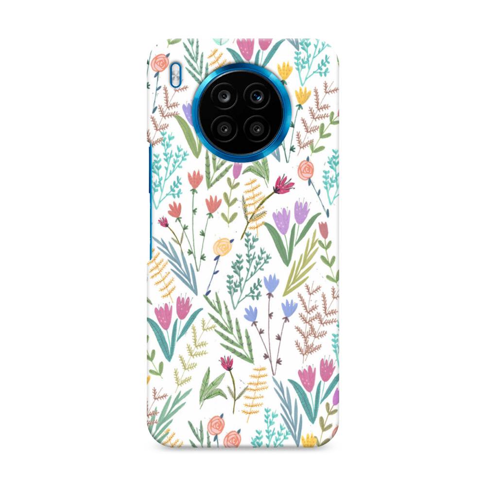 

Чехол Awog "Полевые цветы рисунок" для Honor 50 Lite, 6106420-6