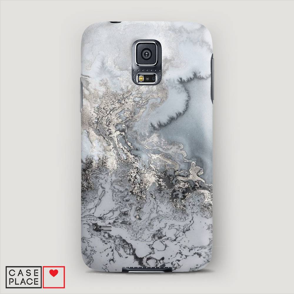 фото Чехол awog "морозная лавина серая" для samsung galaxy s5 mini