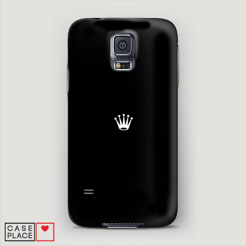 фото Чехол awog "белая корона на черном фоне" для samsung galaxy s5 mini