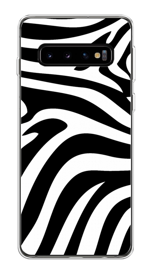 

Чехол на Samsung Galaxy S10 Plus "Полоски зебры", Черный;белый;бежевый, 27150-1