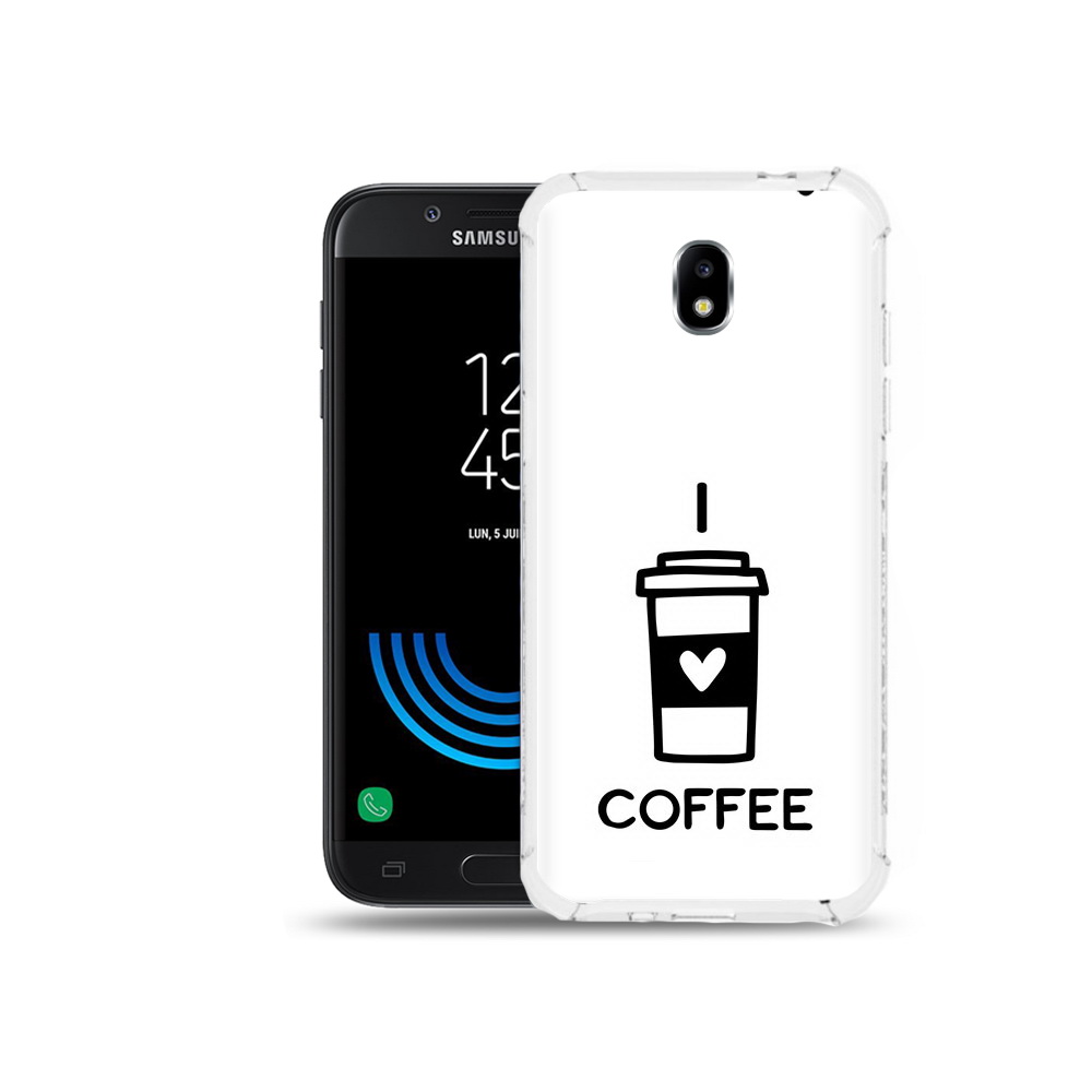

Чехол MyPads Tocco для Samsung Galaxy J5 (2017) Я люблю кофе, Прозрачный, Tocco