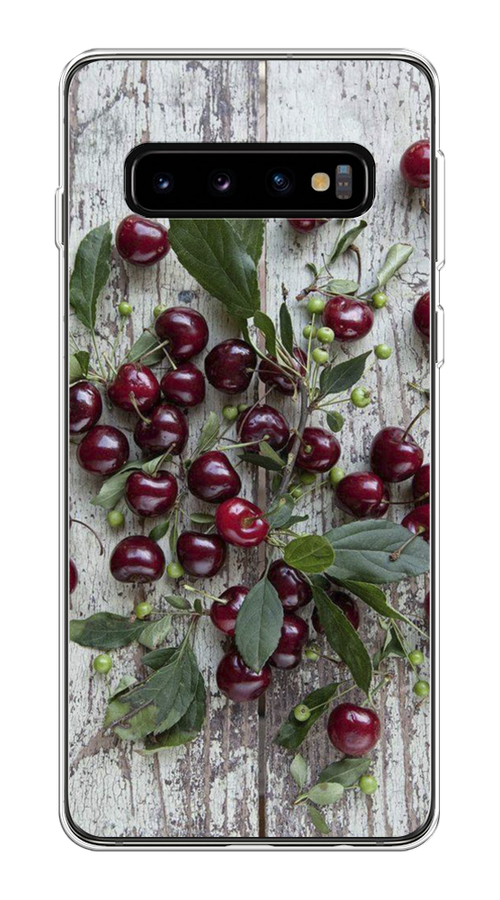 

Чехол на Samsung Galaxy S10 Plus "Вишня", Бордовый;зеленый;серый, 27150-1