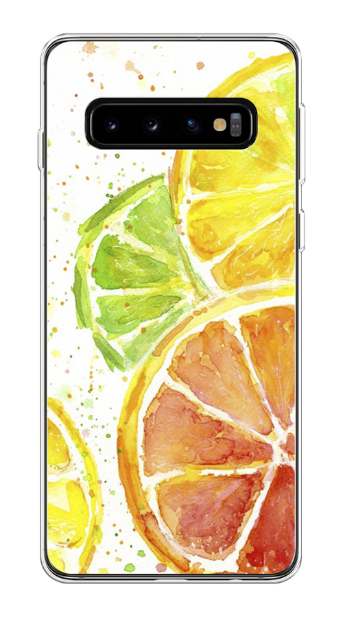 

Чехол на Samsung Galaxy S10 Plus "Цитрусовые", Белый;желтый;красный;зеленый, 27150-1