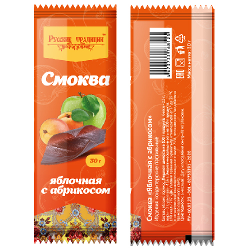 Смоква Русские Традиции Яблочная с абрикосом, 30 г