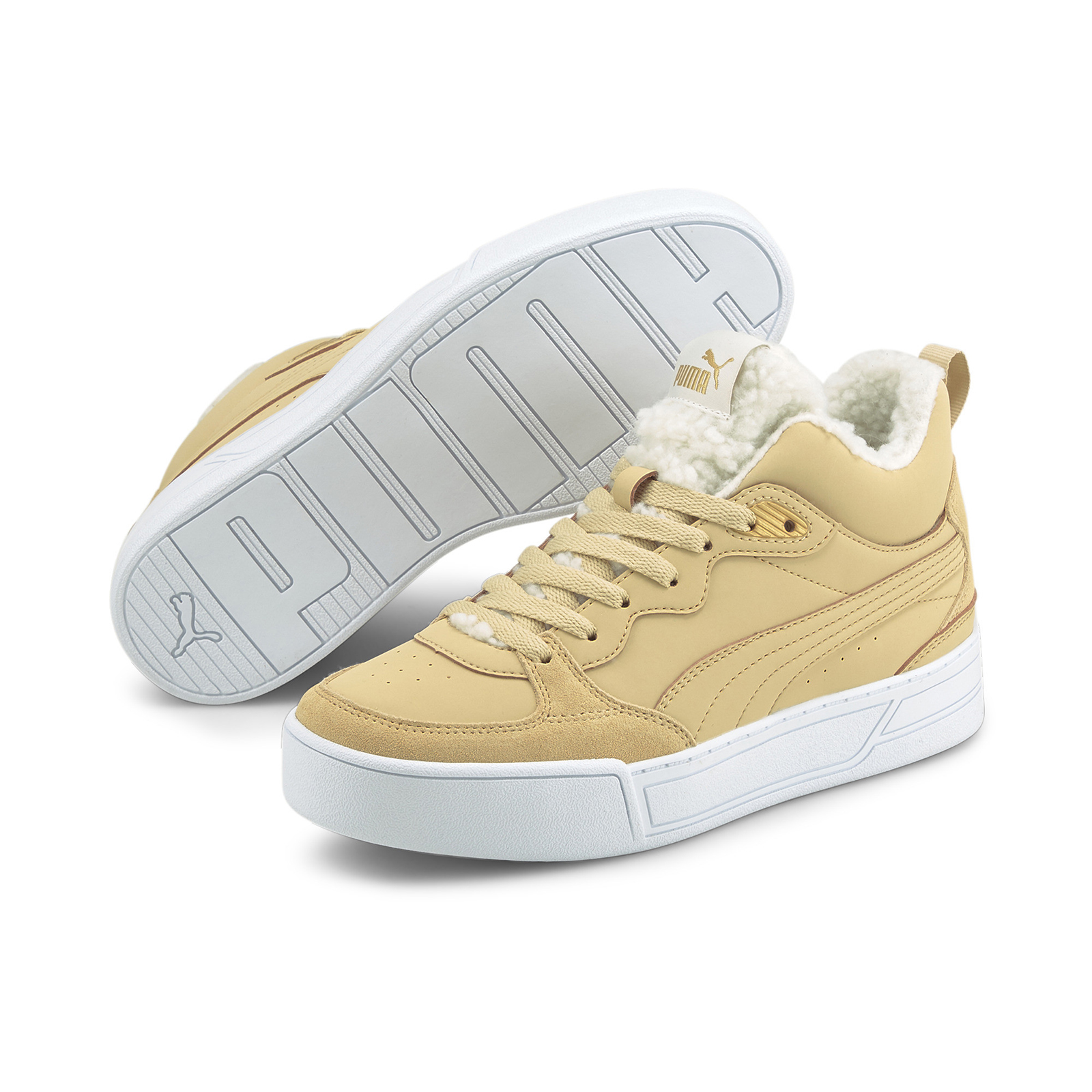 фото Кроссовки женские puma puma skye demi teddy ws бежевые 5.5 uk