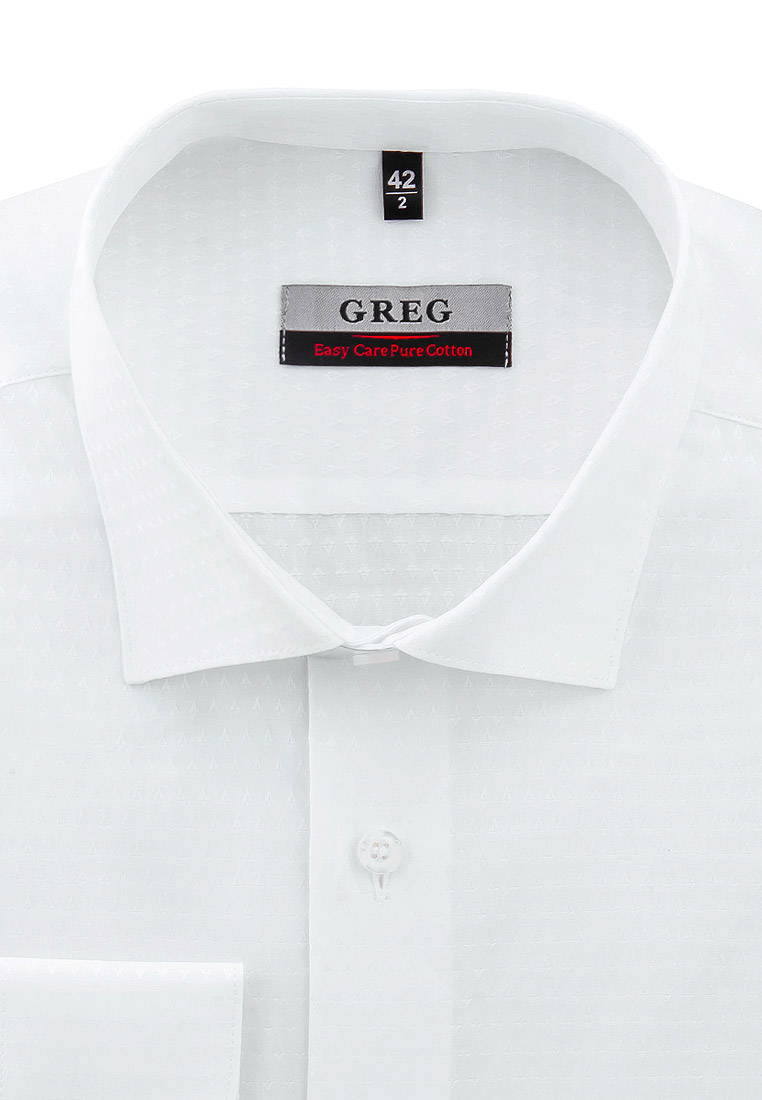 

Рубашка мужская Greg 01-00000800 белая 44, Белый, 01-00000800