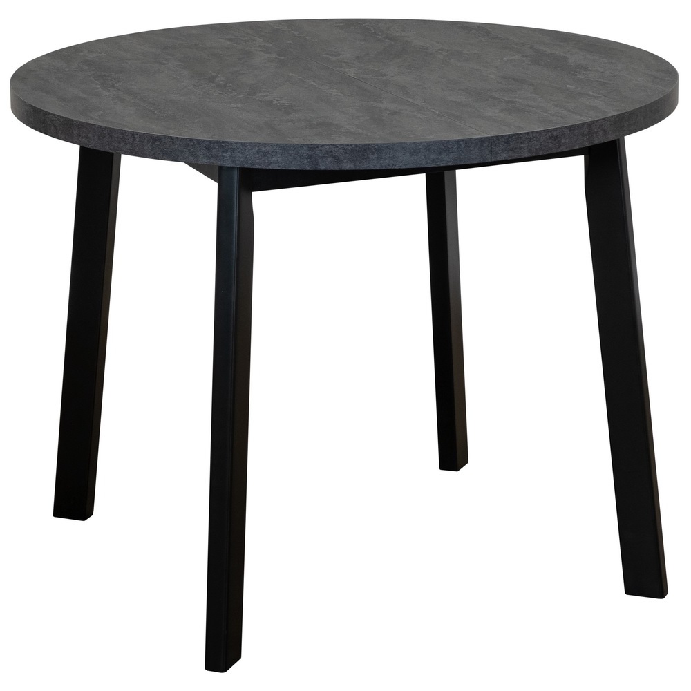 

Стол Next круглый раскладной 90-120x90x76,5см, Угольный камень, чёрный