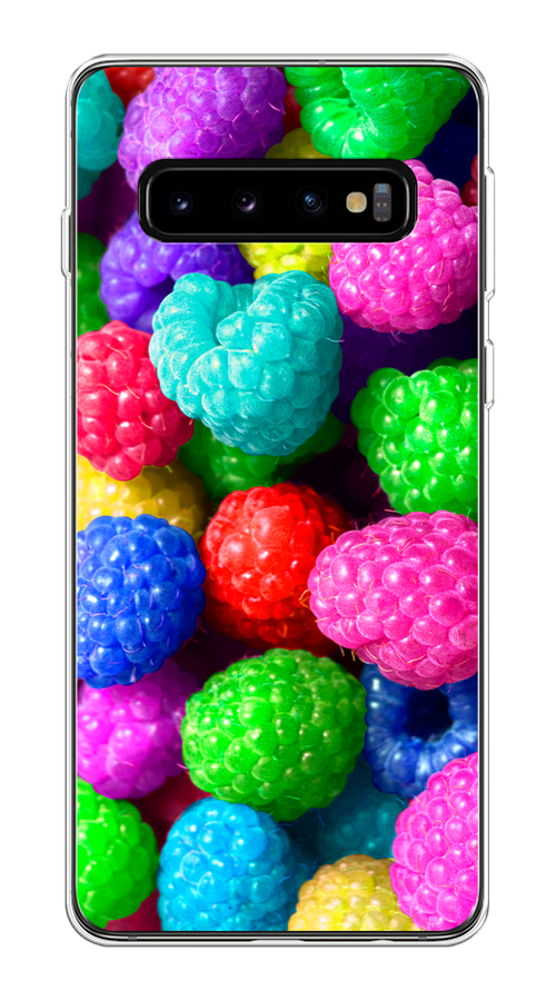 

Чехол на Samsung Galaxy S10 Plus "Леденцовая малина", Фиолетовый;розовый;зеленый, 27150-1