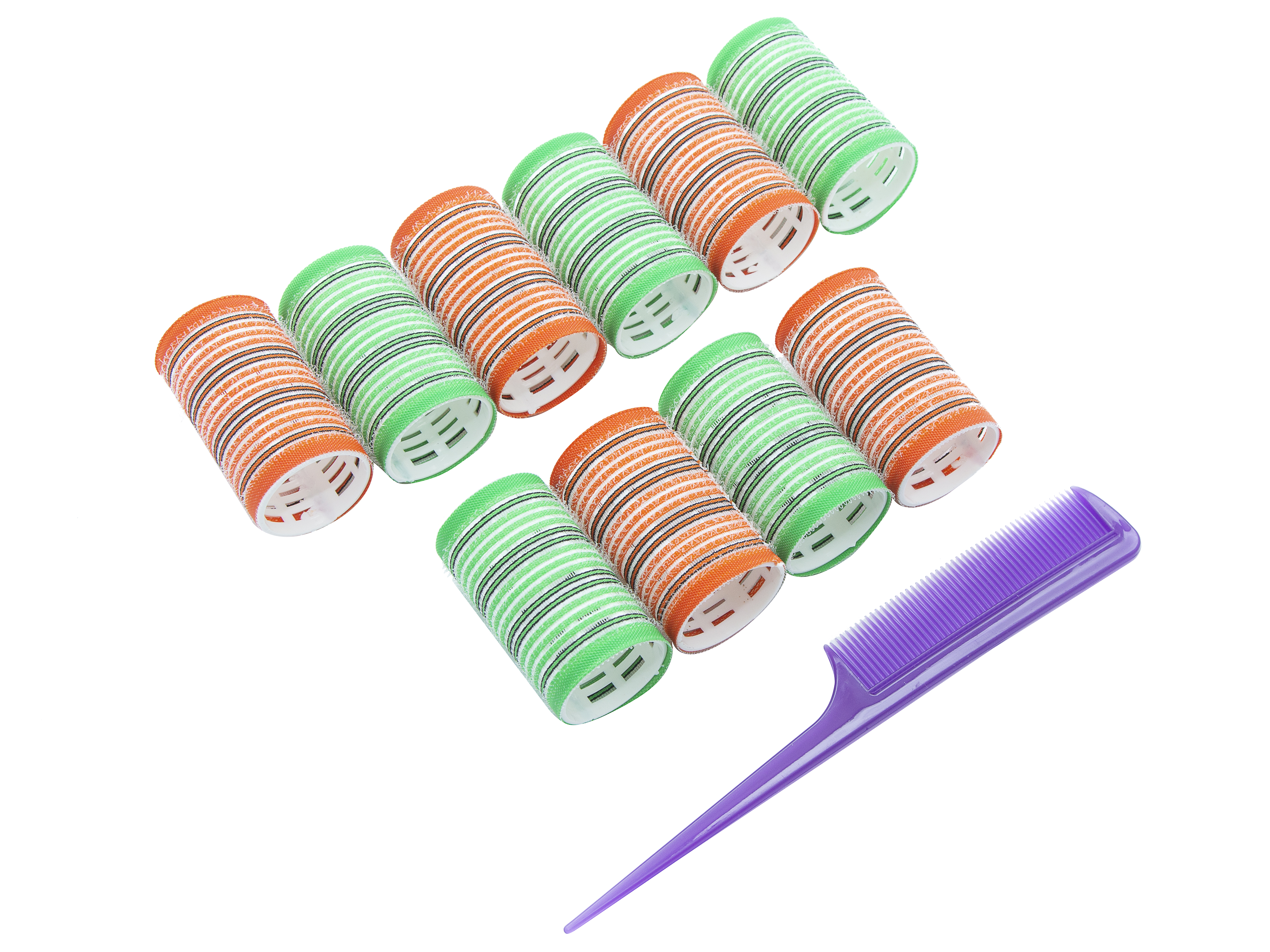 Набор бигуди Valexa липучка БК-36, 10 шт., расческа Р-19.
